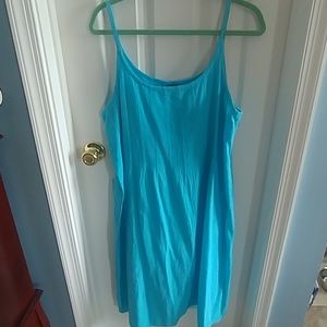 XL Aqua Cotton Dress/Cover Up